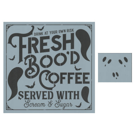 Fresh Boo'd Coffee Stencil