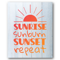 Sunrise Sunburn Sunset Repeat Stencil