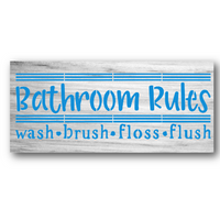 Bathroom Rules Stencil