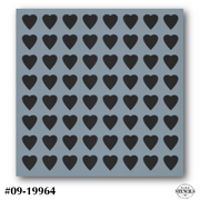 3/4" Heart Background Stencil