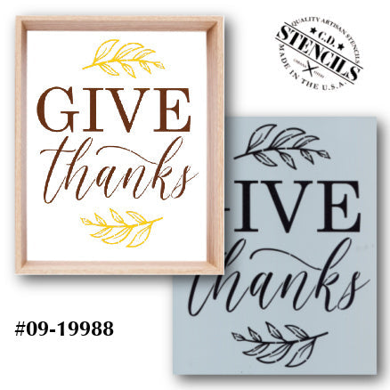 Give Thanks Stencil