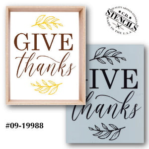 Give Thanks Stencil