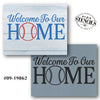 Welcome Home - Baseball Stencil