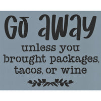 Packages, Tacos, or Wine Stencil