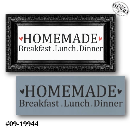 Homemade Breakfast Lunch Dinner Stencil | CD Stencils