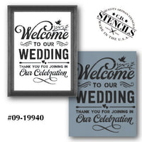 Welcome to Our Wedding Stencil