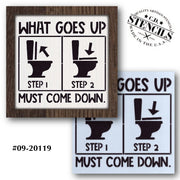 What Goes Up Stencil