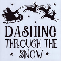 Dashing Through the Snow Stencil