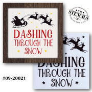 Dashing Through the Snow Stencil