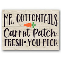 Mr. Cottontails Carrot Patch Stencil