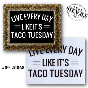 Taco Tuesday Stencil