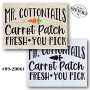 Mr. Cottontails Carrot Patch Stencil