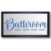 Bathroom Wash Brush Floss Flush Stencil