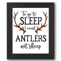 Count Antlers Not Sheep Stencil