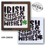 Irish Kisses Shamrock Wishes Stencil