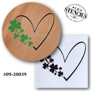 Heart and Clovers Stencil