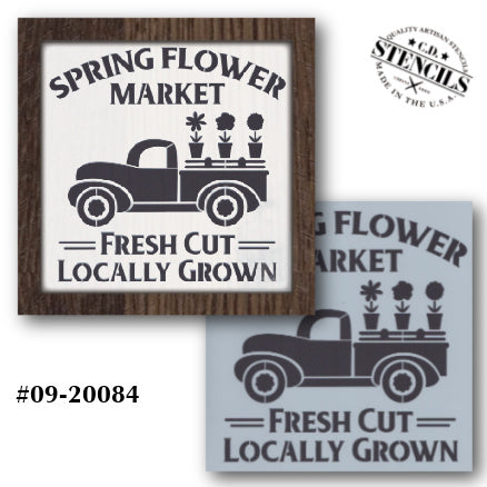 Spring Flower Market Stencil