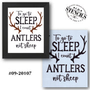 Count Antlers Not Sheep Stencil