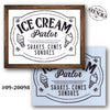 Ice Cream Parlor Stencil