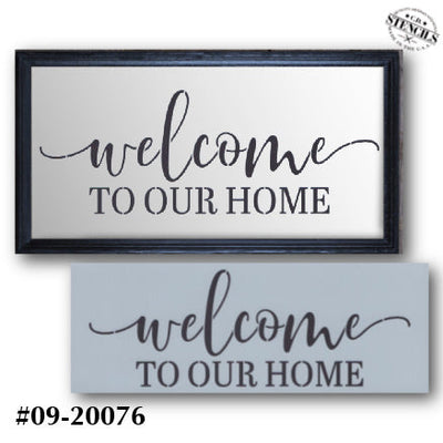 Welcome to Our Home B Stencil