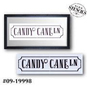Candy Cane Ln. Stencil