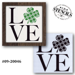 Love Clover Stencil