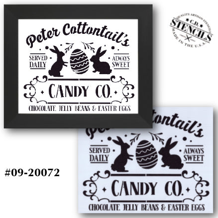 Cottontail's Candy Co Stencil