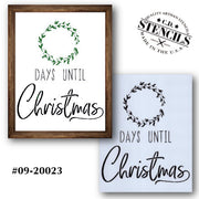 Days Until Christmas Wreath Stencil