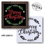Merry Christmas Wreath Stencil