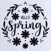 Hello Spring Floral Stencil