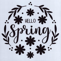 Hello Spring Floral Stencil