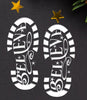 Santa Believe Boot Prints Stencil
