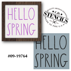 Hello Spring-Dunn Inspired Stencil