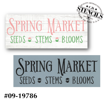 Spring Market Stencil