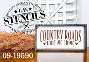 Country Roads Stencil