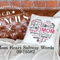 Mom Heart Subway Words