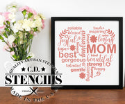 Mom Heart Subway Words