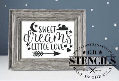 Sweet Dreams Little One Stencil